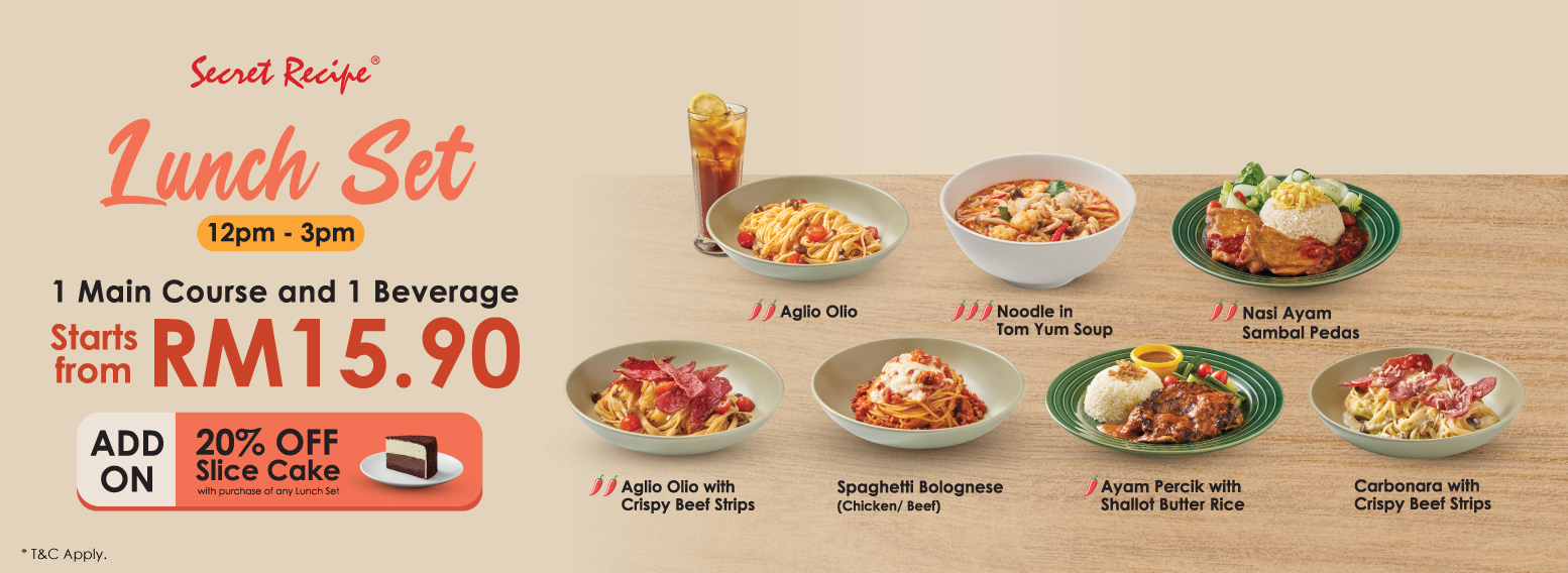 Tropicana Gardens Mall Secret Recipe Lunch Set