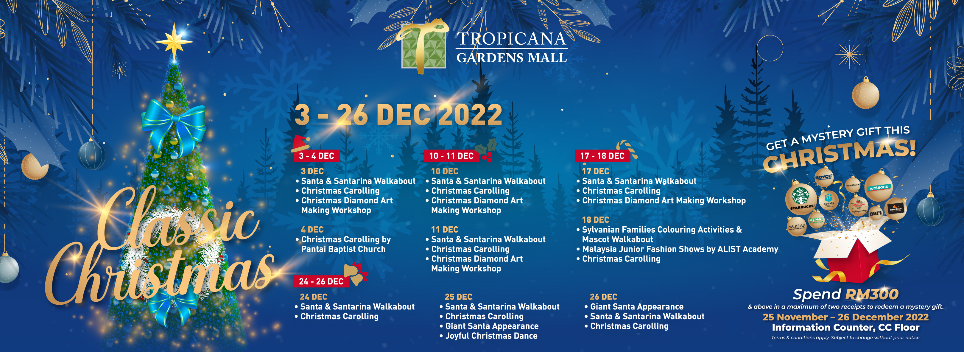 Tropicana Gardens Mall Classic Christmas Activities